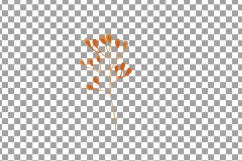 Autumn leaves and branches watercolor clip art pack, png Product Image 26