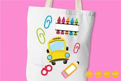 School Supplies cutting files svg, dxf, pdf, eps included - cut files for cricut and silhouette - Cutting Files SG Product Image 3