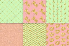 Pink &amp; Mint Glam Digital Paper Product Image 2