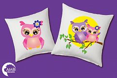 Owl Lookout cliparts, Owls in Love cliparts AMB-271 Product Image 3