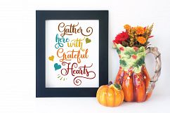 Gather Here with Grateful Hearts SVG - Fall SVG Cut File DXF Product Image 3