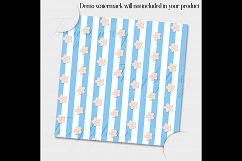 12 Baby Blue and Cream Baby Boy Shower Digital Papers Product Image 3