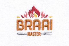 Braai BBQ Master Flamed Embroidery Download Design Product Image 4