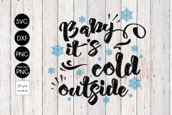 Baby it&#039;s Cold Outside CHRISTMAS SVG File Bundle Product Image 2