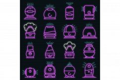 Humidifier icons set vector neon Product Image 1