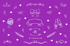 hand drawing wedding elements vector Product Image 1