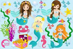 Mermaid Mini Bundle clipart, graphics, illustrations AMB-205 Product Image 5