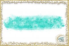 Teal Aqua Glitter Brush Strokes 24 PNG Aquamarine clipart Splashes  Product Image 7