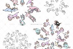 Yoga Unicorns Clipart Product Image 3