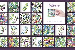Branches of an olive tree PNG watercolor set Product Image 4