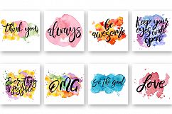 Hand drawn watercolor Inspirational quotes DIY pack Product Image 5