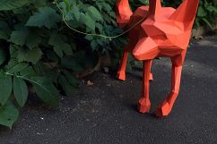 DIY Fox Papercraft, Red Fox, Fox Tail, Fox and Dogs, Fox Sculpture, Animal Trophy, Paper Animals, Home Decor, 3D origami, wild nature, foxy Product Image 5