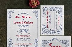 Embroidery Wedding Invitation Suite Product Image 1