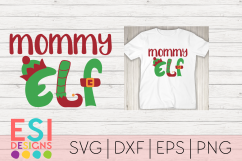 Christmas SVG|Mommy Elf Family Design | SVG, DXF, EPS, PNG Product Image 1