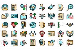 Expertise icons set vector flat Product Image 1