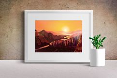 Landscape Mountains and Forest  Product Image 1