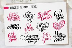 Valentine&#039;s Day lettering photo overlays Product Image 13