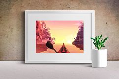 Person rowing on the river in kayak Product Image 1