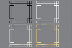 Silver &amp; Gold Square Fretwork Frames Product Image 3