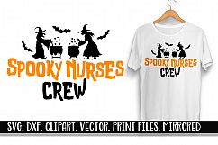 Spooky Nurses Crew svg - Halloween cut files for nurse Product Image 1
