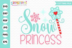 Snow Princess SVG, Snowflake svg, Christmas svg, winter svg Product Image 1