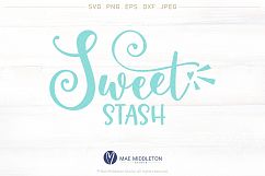 Sweet stache, stash jar decal, svg, printable label designs Product Image 3