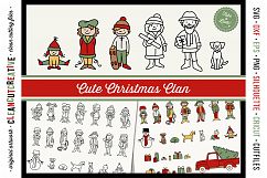 Cute Christmas Clan - Christmas Family Characters cutfiles Product Image 1