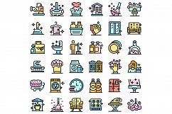 Cleaning services icons set vector flat Product Image 1