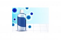 Antibacterial Hand Gel Promotion Poster Vector Product Image 1