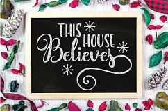 Christmas SVG Cut File - This House Believes SVG DXF PNG EPS Product Image 6