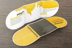 Rounded Square Tri-Fold Brochure Mockups Product Image 5