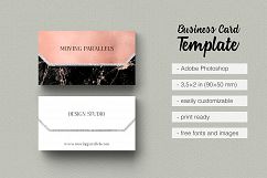Rose Gold Foil Marble Business Card Product Image 1