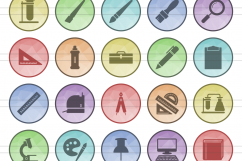 150 Office &amp; Stationery Filled Low Poly Icons Product Image 2