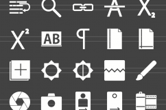 100 Photo &amp; Text Editing Glyph Inverted Icons Product Image 2