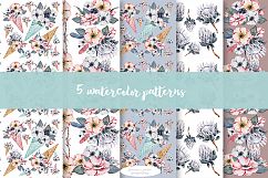 Floral icecream big watercolor set Product Image 7