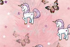 Unicorns Digital Paper , Scrapbook unicorn paper, Unicorn pattern, Unicorns background, Kids party unicorns, Birthday unicorn decorate Product Image 3