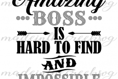 A Truly Amazing Boss, Quotes, Work Place, Office, Cut File, SVG, PNG, PDF for Silhouette &amp; Cricut Product Image 1