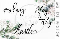 SVG Quotes &quot;Girl Hustle Bundle&quot; 15 Inspirationsal Designs Product Image 4