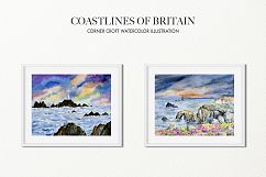 Watercolor Coast of Britain For Instant Download Product Image 7