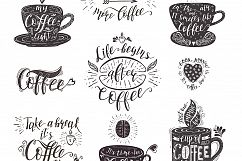 Set of Quotes for coffee. Lettering. Product Image 12