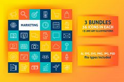 Marketing Line Art Icons Product Image 1