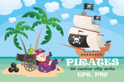Pirates. Vector clip arts. Product Image 1
