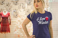 I love Winter - Quote - Cutting file Product Image 2