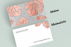 Rose Gold Foil Marble Business Card Product Image 4