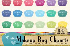 100 Makeup Bag Clip Arts, Women Beauty Clip Arts Product Image 1