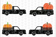 Pumpkin Truck - Halloween SVG EPS DXF PNG Cutting Files Product Image 2