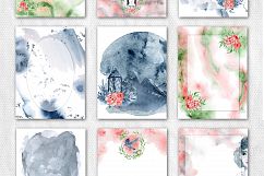 Watercolor peonies romantic floral clipart Product Image 10