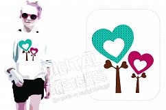Heart Tree Machine Embroidery Design 3 Sizes Product Image 1