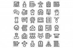 Experience icons set, outline style Product Image 1