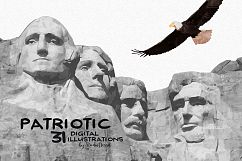 Patriotic Watercolor Illustrations Product Image 2